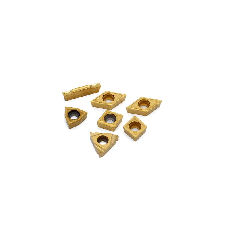 OSCARBIDE Carbide Turning Inserts MGMN300,16ER A60,WCMT06T304,CCMT09T304,DCMT11T304 CNC Lathe Insert for 5/8" or 3/4" Indexable Lathe Turning Tool Holder Insert Replacement, 7 Pieces
