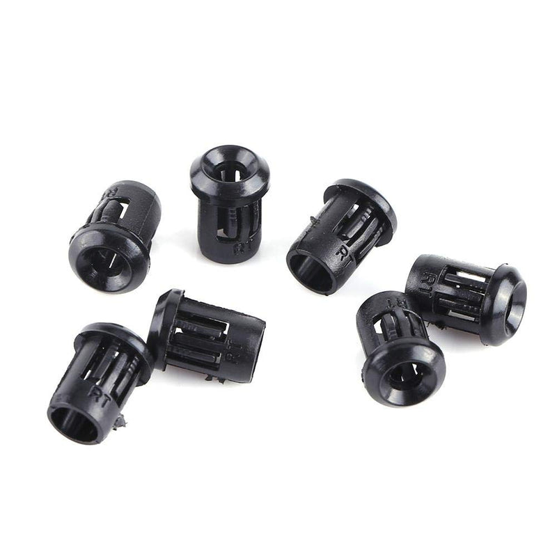 50 PCS Lamp Socket Diode Holder, Nylon Light Clip Bezel Mount ID 3MM 5MM 8MM, Black LED Sockets Clip Display Panel(3mm)