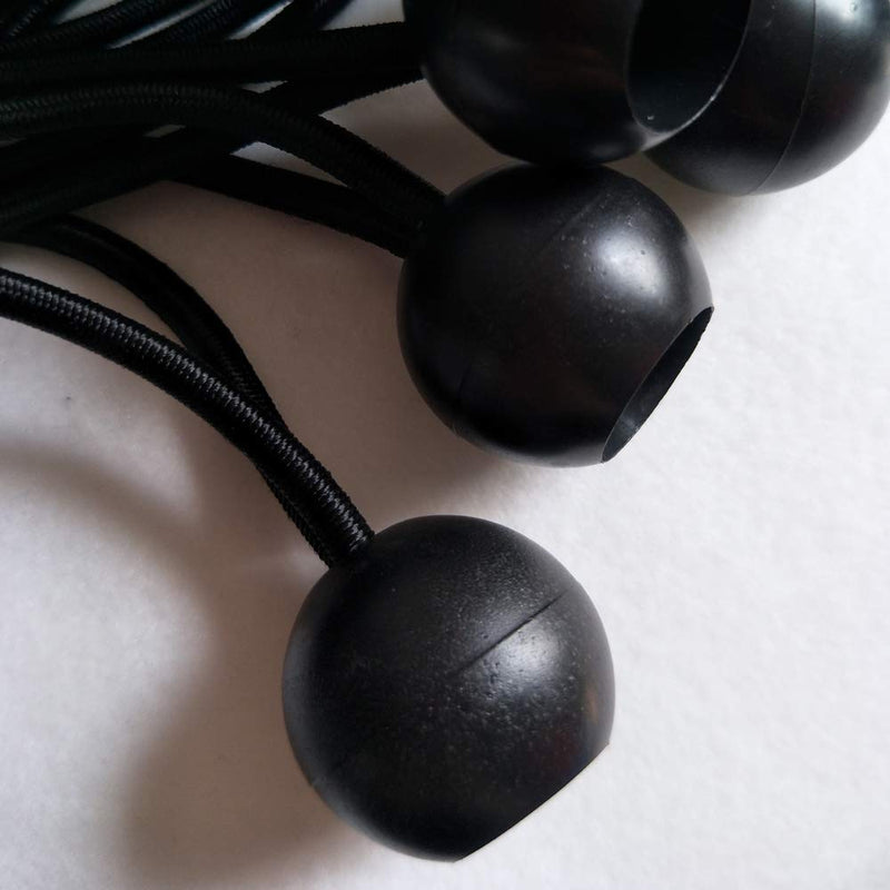 Ball Bungee Cords, 50 Packs, 4 Inch Black Tie Down Cords for Tarp, Canopy Shelter, Wall Pipe, UV Resistant - NewNest Australia