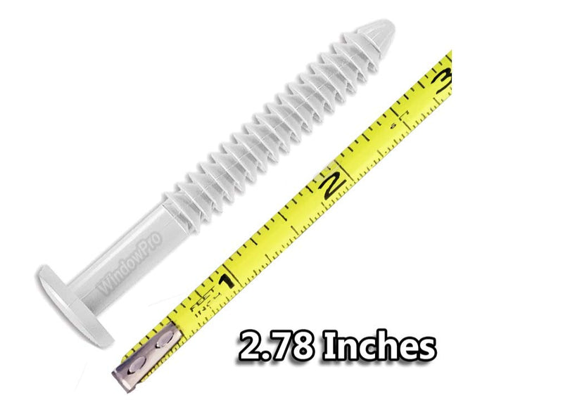 Window Shutters Panel Peg Lok Pin Pegs Screws Spikes 3 inch 60 Pack (White) Exterior Vinyl Shutter Hardware Strongest Made in USA
