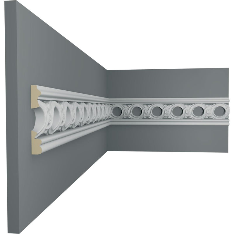Endurathane Pearl Pierced Moulding, 2 1/4"H x 3/8"P x 78"L, Factory Primed (2-Pack)