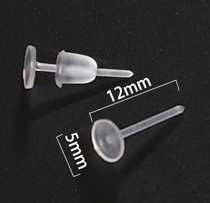LIKENNY Secret Earrings, Resin Transparent Earrings, Accessories, Parts, Hypoallergenic, Perfect for Maintaining Piercing Holes (Set of 20) - NewNest Australia