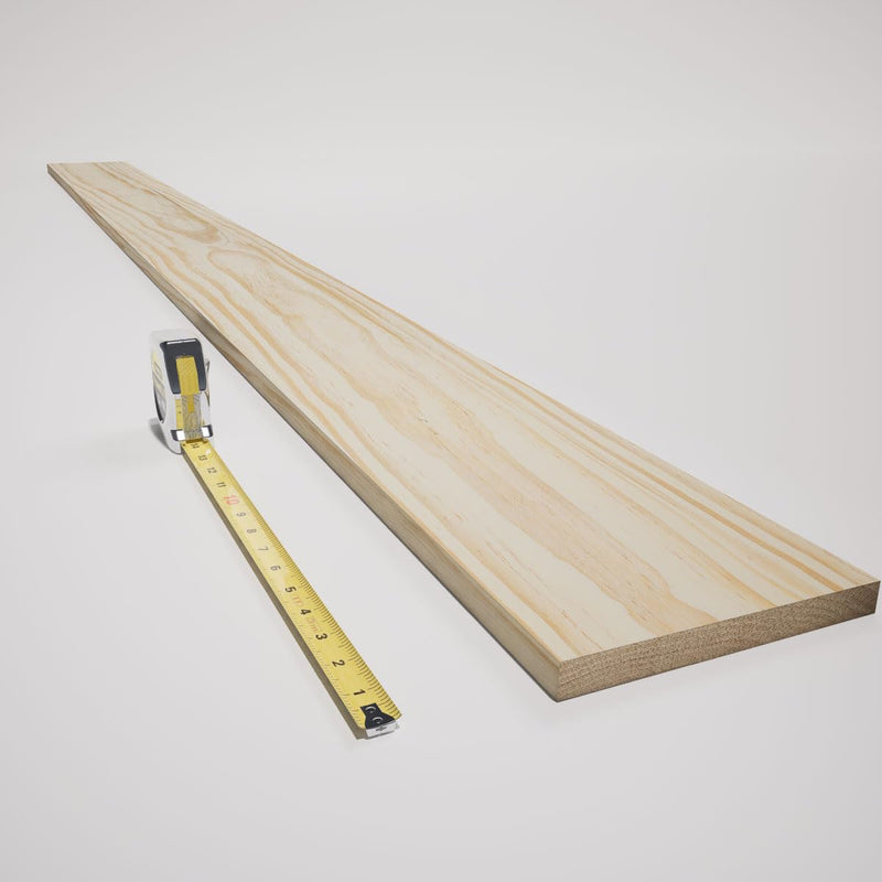 Americraft S4S Flat Trim Moulding, Solid Wood, 7 1/4"H x 3/4"P x 96"L, Stain Grade Pine
