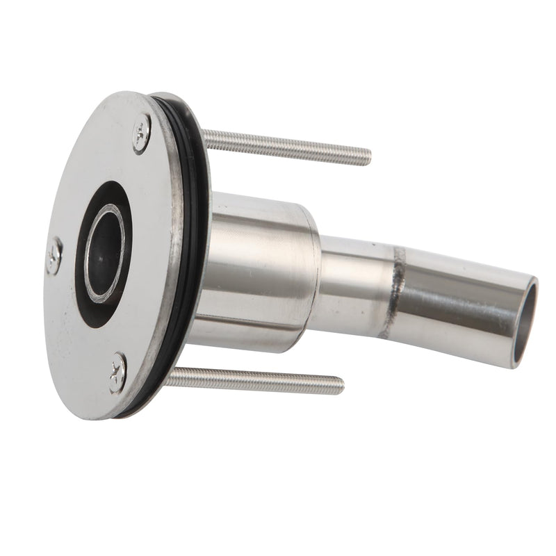 Thru Hull Exhaust 24MM Fittings for Boat Diesel Heater Exhaust Pipe Accessories Stainless Steel 316 Tube Pipe Socket Hardware (Angled) Angled