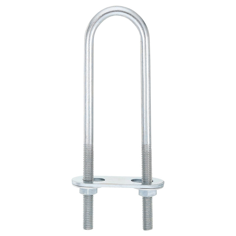 uxcell Round U-Bolts, 1 Set 23mm Inner Width 120mm Length M6 Zinc-Plated Carbon Steel U Clamp Bolt with Nuts and Plates, for Boat Trailer