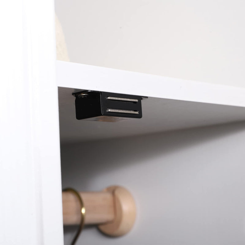 Mousike Cabinet Magnets Magnetic Door Catch Stainless Steel Door Magnet for Kitchen Bathroom Cupboard Wardrobe Closet Closures Cabinet Door Drawer Latch 20 lbs (Black 8Pack) Black-8Pack