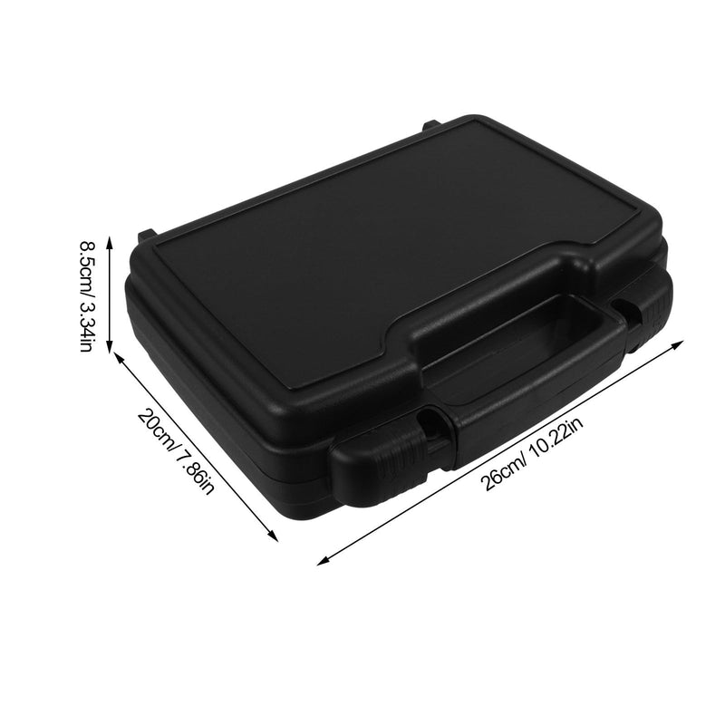 ARTIBETTER Portable Toolbox Storage Case Black Pp Plastic Tool Box with Reinforced Corners and Locking Mechanism Compact Carrying Case for Travel and Outdoor Use