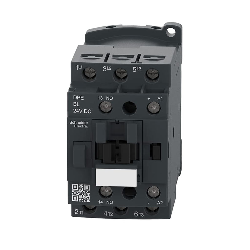 Schneider Electric DPE09BL Easy TeSys IEC Contactor 24VDC Coil | HVAC and AC Contactor, Compressors, Pumps & More with Screw Clamp Terminals, 1/3HP 115V-1Ph, 1HP 230V-1Ph, 2HP 200-230V, 3HP 460V