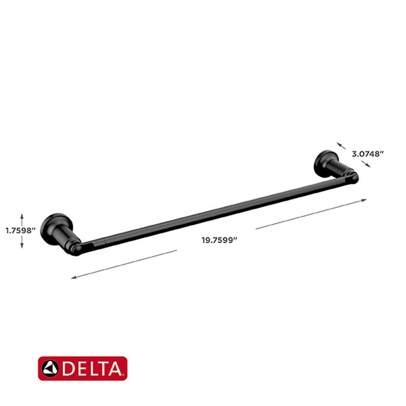 Delta 73518-BL Saylor Hardware bar, Matte Black 18 Inch Single