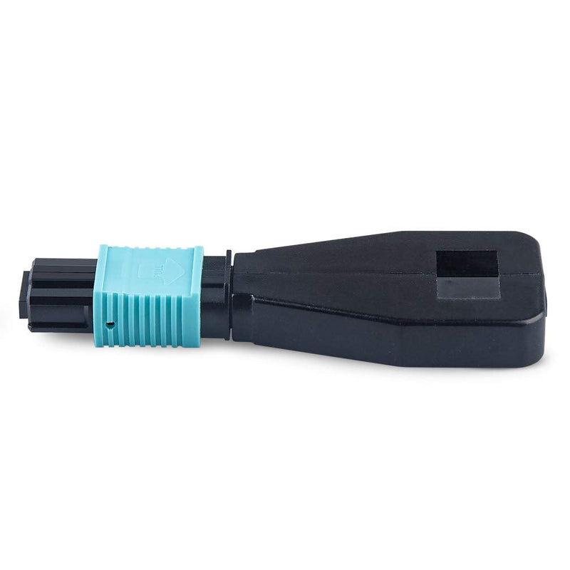 MPO Fiber Optic Loopback Adapter, 12-Core MPO Connector Multimode OM3 50/125um Test Plug for QSFP+ Transceiver Testing Applications or Network restorations OM3/MPO/CAP/12 x1
