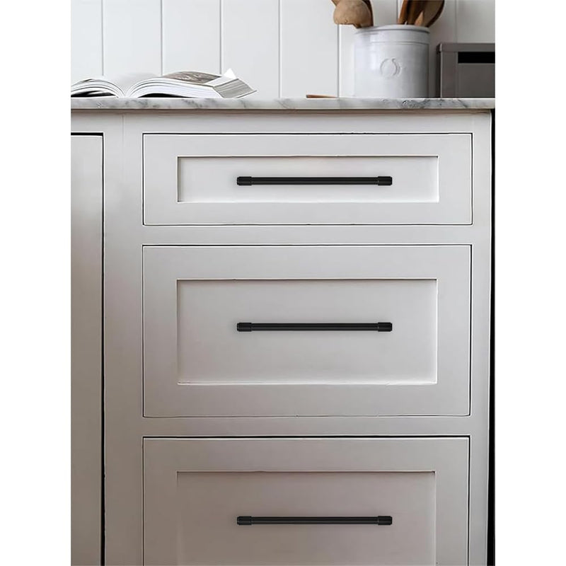 Solid Heavy Duty Jasper Pulls 2 Pack Matte Black Cabinet Pulls 12 Inch Hole Centers for Kitchen Cupboard Handles Modern Drawer Pulls Bathroom Cabinet Pulls