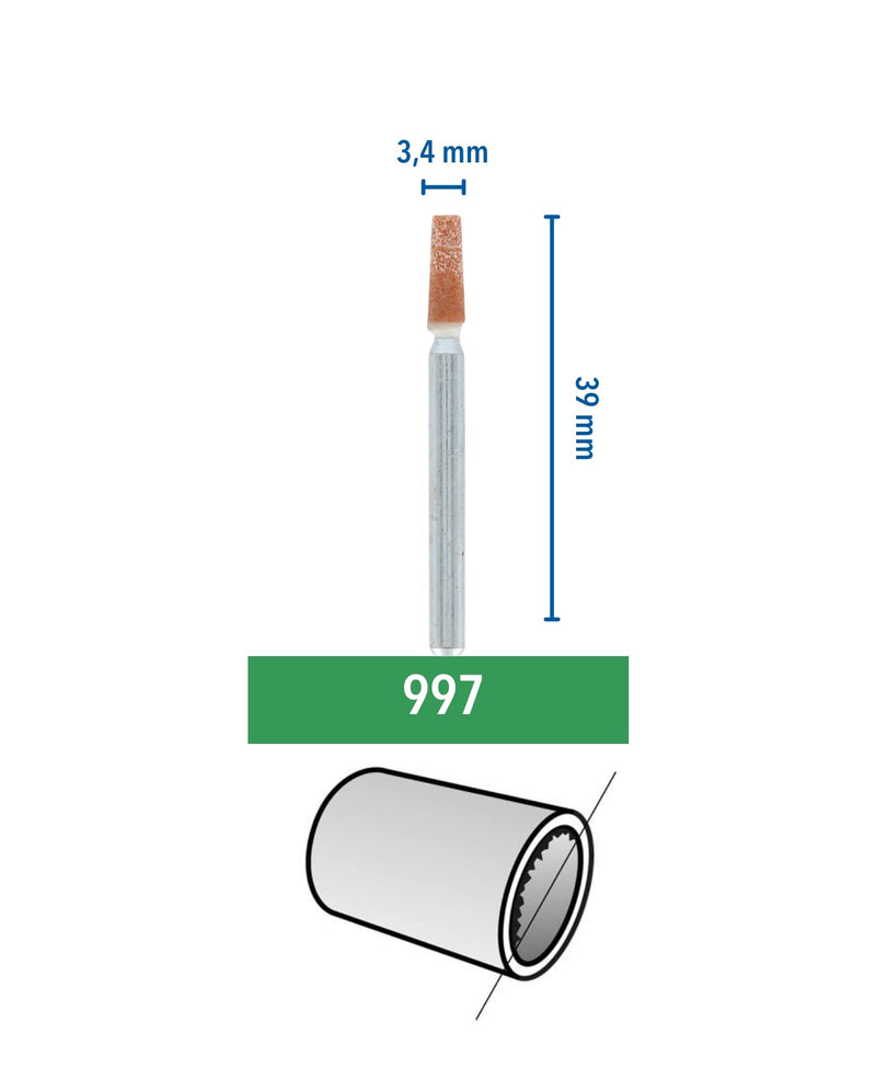 Dremel 26150997JA Aluminium Oxide Grinding Stone ø 3.4 mm 3-Piece Set
