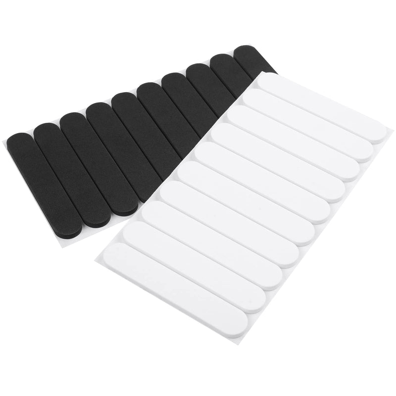 30PCS Hat Size Tape, Hat Size Reducer, Foam Reducing Tape for Hats Caps Sweatband(Black and White) Black + White