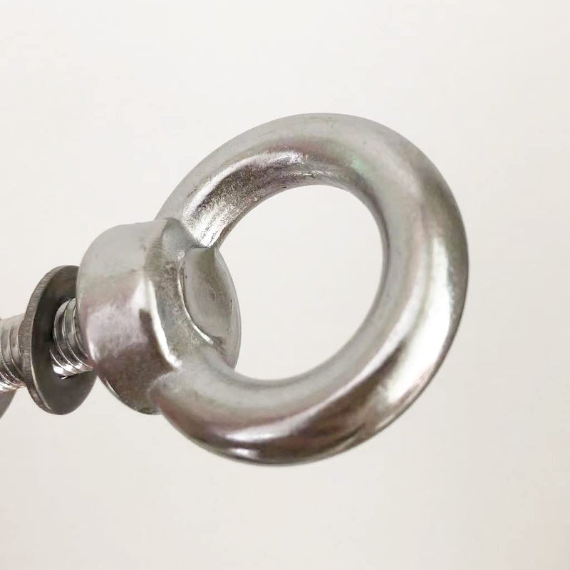 Stainless Steel Eye Bolt, 2pack M8 Shoulder Eye Bolts 5/16" X 3.15"with Nuts and Washer Thread Lifting Ring Eyebolt 2pcs
