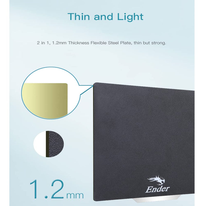Creality Ender Double-Sided PEI Magnetic Flexible Heated Bed Printing Platform 235 * 235 * 1.2mm for Ender 3/Ender 3 V2/Ender 3 Pro/Ender 5/Ender 5 Pro 3D Printer