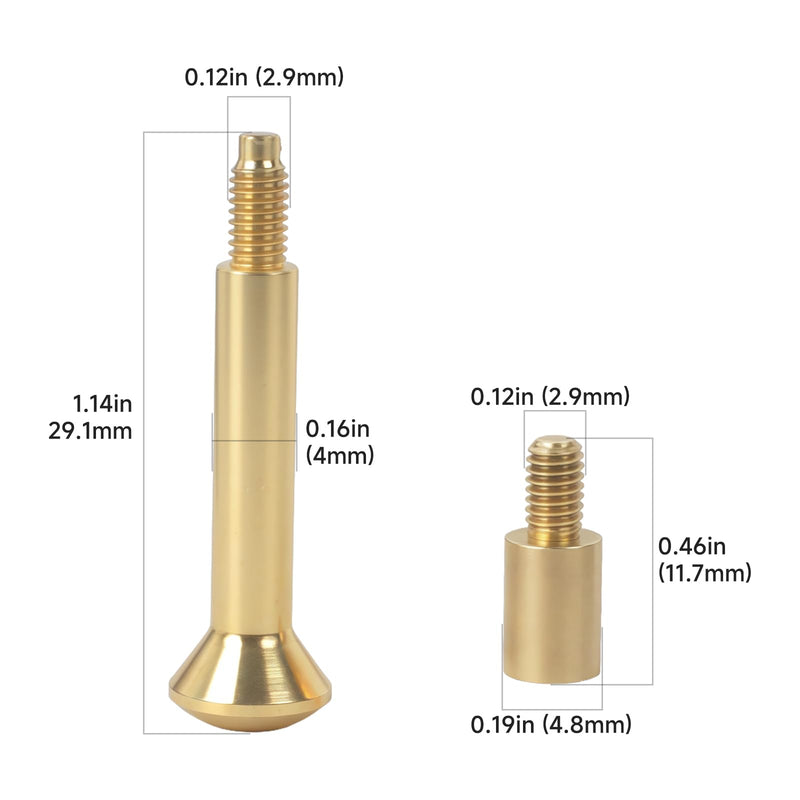 5513.0030 Privacy Pin Compatible with Baldwin Estate Door Handle | Suitable for Baldwin Estate lever privacy latch; lifetime polished brass threaded push pin with coupler door lock replacement