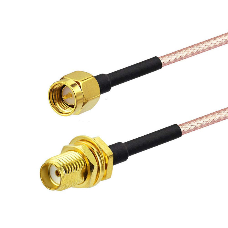 BINGFU SMA Female Bulkhead Mount to SMA Male RG316 Antenna Extension Cable 6 inch 15cm 2-Pack Compatible with 4G LTE Router Gateway Cellular SDR USB Dongle Receiver 6 inch / 15cm