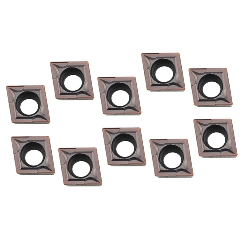 Carbide Turning Inserts CCMT09T304 CCMT32.51 Lathe Turning Tool Holder Indexable Inserts for Steel Metal Machining, 10 Pieces