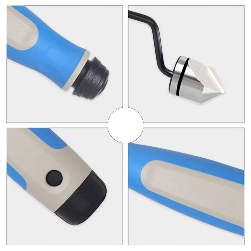 Deburring Countersink Tool Set, Lirioden Great Burr Remover Hand Tool for Aluminum, Copper, Steel, Plastic & Wood-NG1000-BC1651 Blue White