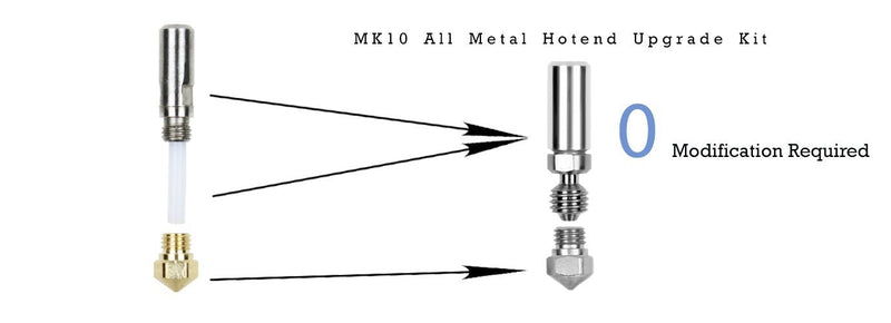 Microswiss MK10 All Metal Hotend Kit with .6mm Nozzle