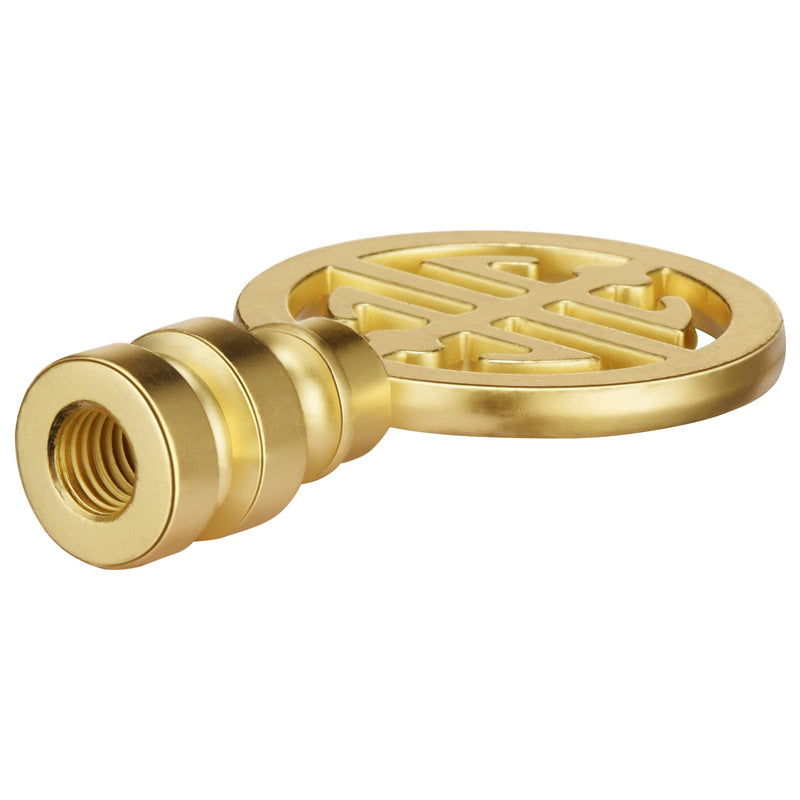 Canomo 2 Packs Oriental Asian Lamp Finial Cap Knob Lamp Decoration for Lamp Shade, Brass, 2.16 Inches