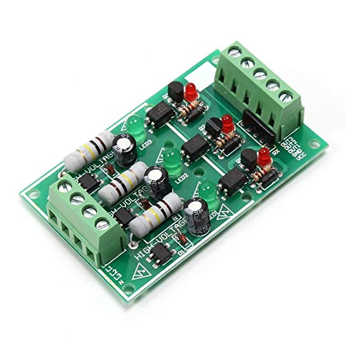 DONGKER Optocoupler Isolation Module,3 Channel Photoelectric Isolated Module 220V AC Detection Module