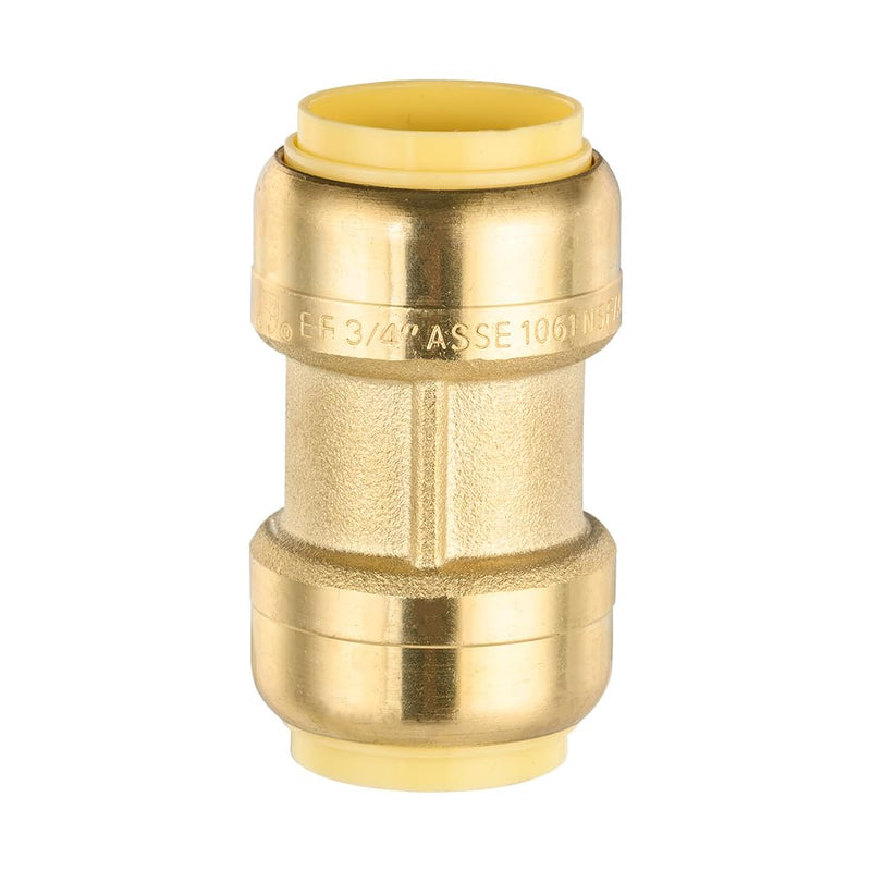 10Pcs Pro EFIELD 3/4" Push-fit Straight Coupling Brass Fittings(PF008-10) 3/4-Inch P10