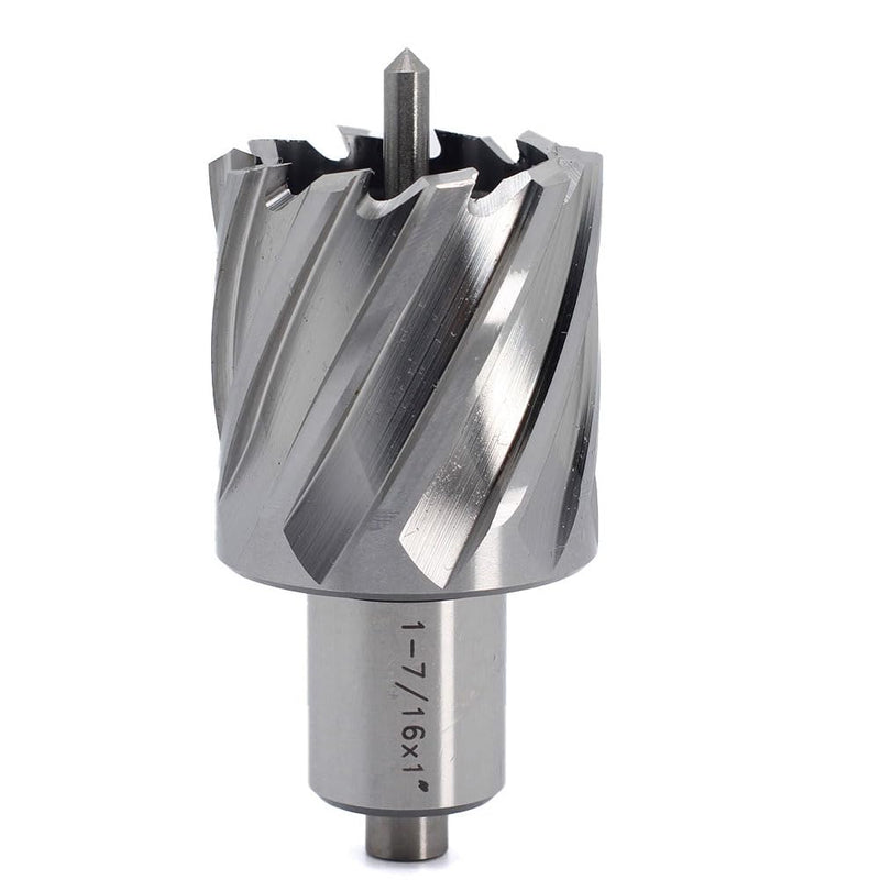 OSCARBIDE 1-7/16"x1 HSS Annular Cutter 3/4" Weldon Shank Mag Bit | 2 Flat Shank | 1-7/16"Cutting Diameter | 1"Cutting Depth | Burr-Free Holes | Rapid Chip Removal | Precision Ground Edges