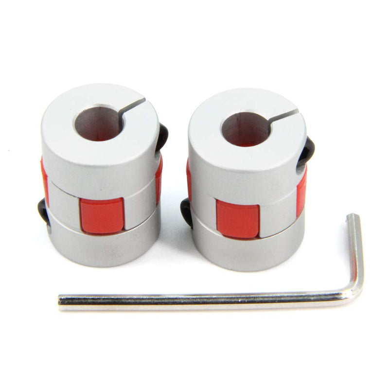 8mm to 8mm Bore Aluminium Plum Flexible Shaft Coupling Servo Stepper Motor Jaw D20xL25 Connector Flexible Shaft Couplers for 3D Printer/CNC Machine/DIY Encoder, 2pcs/Pack (8mmx8mm) 8mmx8mm