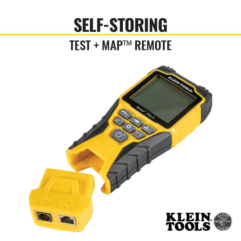 KLEIN TOOLS VDV501-851 Cable Tester Kit with Scout Pro 3 for Ethernet / Data, Coax / Video and Phone Cables, 5 Locator Remotes Starter Kit
