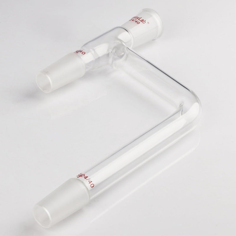 stonylab Borosilicate Glass Moisture Test Adapter, Two 24/40 Inner Joints and One Outer Joint Moisture Collector Adapter, for Laboratory Use 24/40 Joint