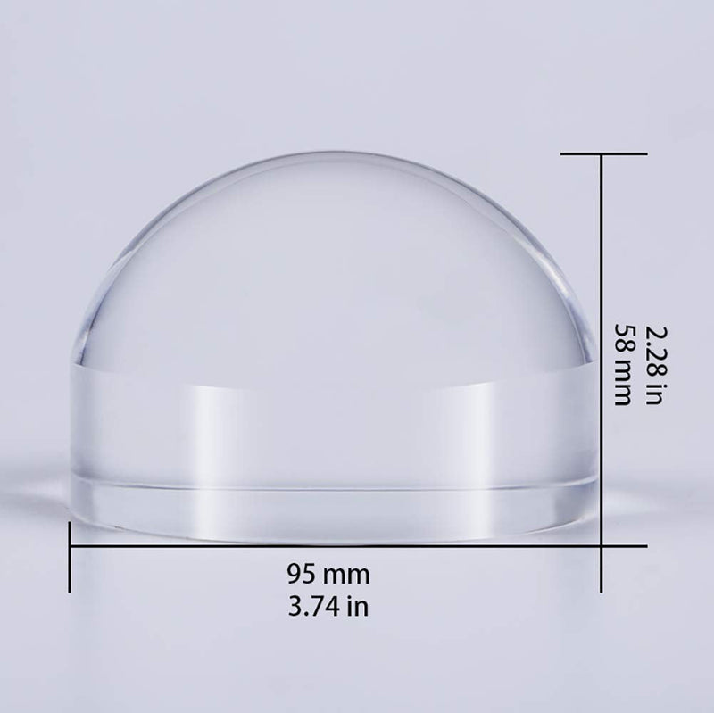 4 Inch Acrylic Paperweight Reading Magnifying Glass/Dome Magnifier/Paperweight Optical Half Ball Lens (95mm) 95mm Acrylic