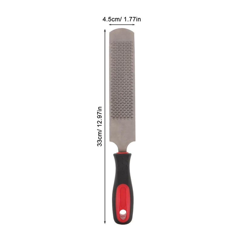 13 Inch Hoof Rasp File Double Sided Coarse Fine Farrier Tool for Horse Goat Cow Donkey Hoof Trimming with Non Slip Handle for Livestock Maintenance