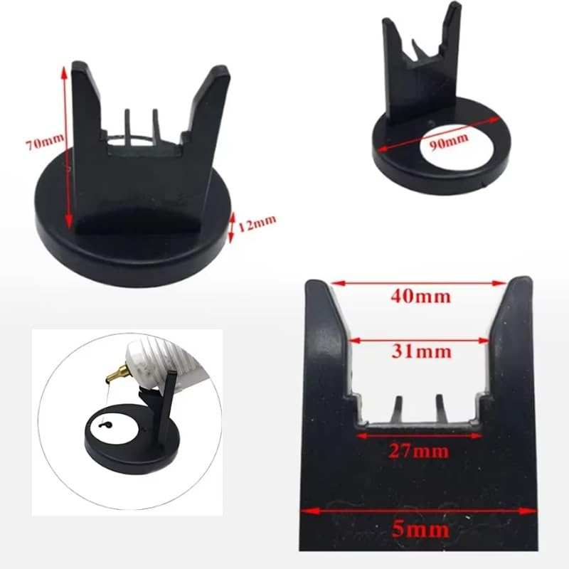 2 Pack Hot Glue Gun Holder Stand Organizer with Non-Stick Pad Universal Handy Table Top Support Storage Base for Mini Hot Melt Glue Guns Kit Crafts DIY Arts Home Quick Repairs