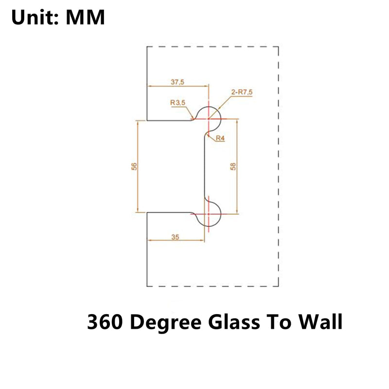 Ranbo Heavy Duty 360 Degree Shower Glass Door Pivot Hinge,Solid 5mm 304 Stainless Steel,Top and Bottom Mount,for 5/16"-1/2" (8mm-12mm) Frameless Doors,One-Piece Precision Cast, Polished Chrome,1 PC | solid 5mm-thick 304 stainless steel, top bottom moun...