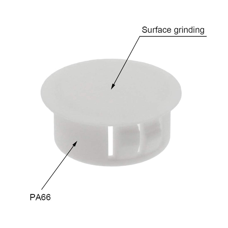 30PCS 50mm/2" White Hole Plugs Plastic Flush Type Hole Plugs Snap in Locking Hole Tube, Furniture Fencing Post Pipe Insert End Caps (White) 50mm/2"