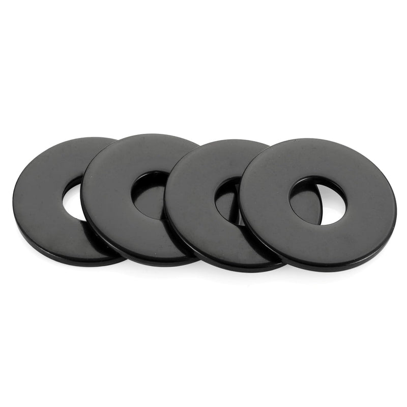 M8 Black Flat Washers (8.4mm ID, 23.5mm OD, 2.0mm Thick) for Screw Fasteners, 304 Stainless Steel, 50 PCS M8