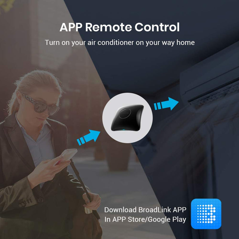 Broadlink RM4 pro Smart IR/RF Remote Control Hub with Sensor Cable(2.4GHz Wi-Fi Only)-WiFi IR/RF Blaster for Home Automation, TV, Curtain, Shades Remote, Works with Alexa, Google Assistant, IFTTT RM4 pro+Sensor Cable