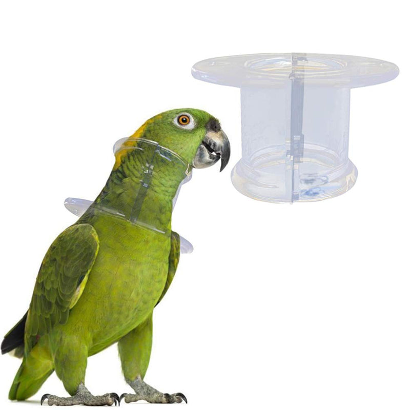 POPETPOP Bird Collar Pet Parrot - Collar, Grab Feather Lick Wound Healing Safety Practical Neck Cover for Macaw African Budgies Parakeet Cockatiel Small - PawsPlanet Australia
