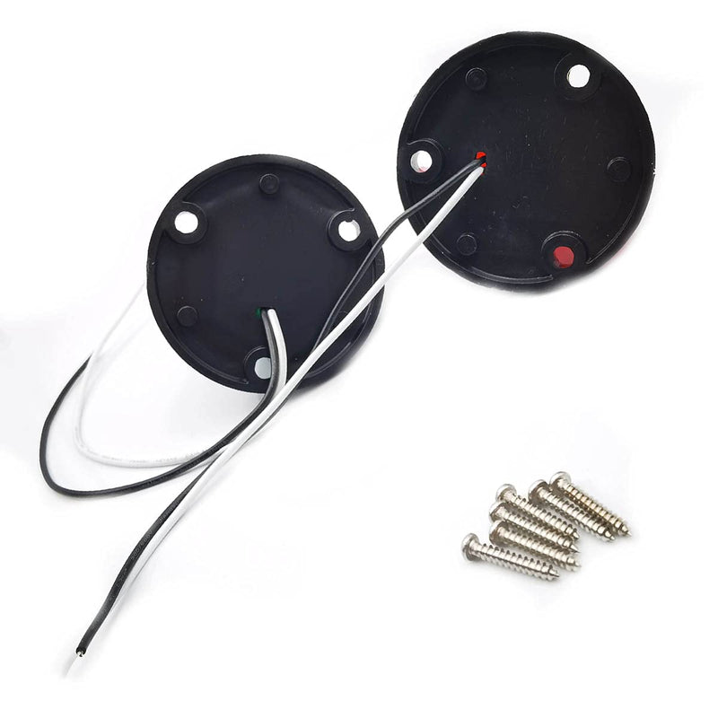 FainWan 2pcs Boat Yacht LED Light Green and Red Marine 12V Stainless Steel Bow Navigation Lights