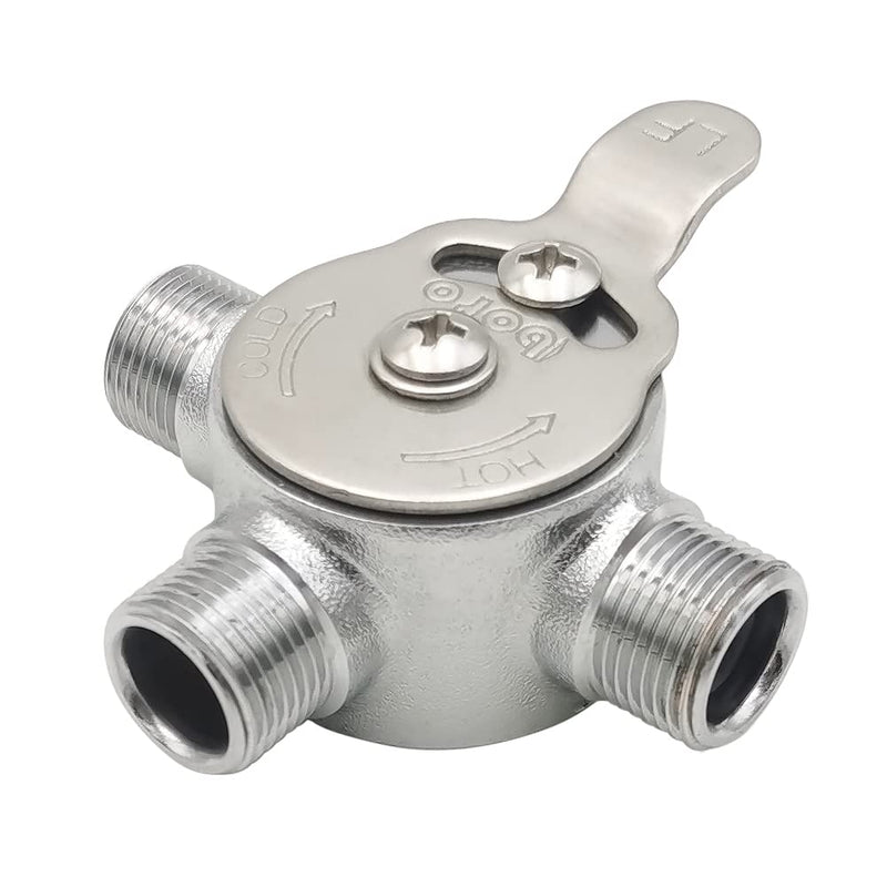 HYDRO MASTER Mechanical Water Mixing Valve, 3/8" Compression Fittings on inlets and Outlet