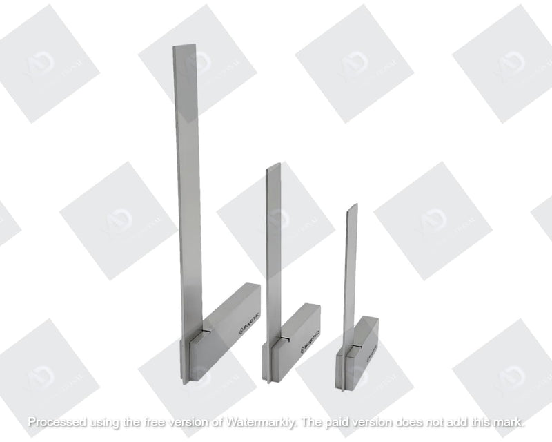 A.D. International Steel Machinist Try Square DIY General Woodworking clamp Workshop Machine Tools (Set of 3 Sizes)