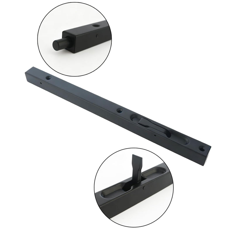 2Pcs 12 Inch Flush Bolt for Double Door, Stainless Steel Door Bolts, Metal Flush Latch Bolts with Screws for French Door, Bedrooms