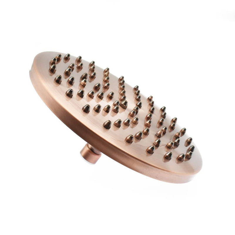 Shower Head High Pressure Rain Showerhead 8" inch Round Antique Red Copper Brass Luxury Design Adjustable Replacement For Bathroom Shower Heads