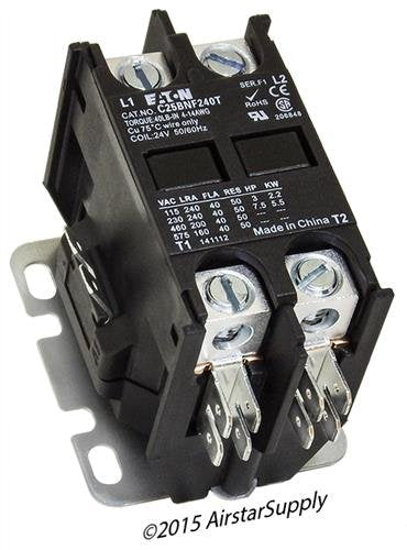 Compatible Replacement for Homer XMC0-402-EBBD - Eaton C25BNF240T 40A, 2P, 24V Definite Purpose Contactor