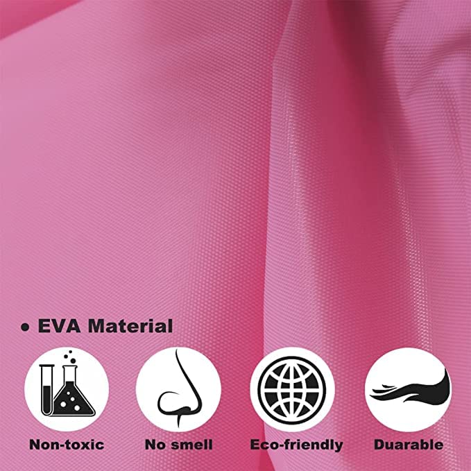 Rain Coat Poncho for Adult, 2 Pack Women Men Reusable Raincoats Emergency with Hood and Drawstring One Size Pink+pink
