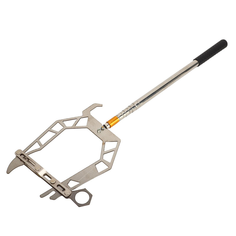 EVGATSAUTO Mooring Rope Dock Threader, Stainless Steel U-Type Cable Wire Guider with Telescopic Rod, Ship Parking Tool