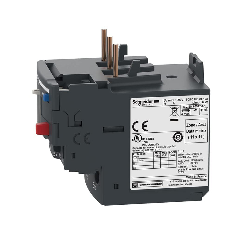 Schneider Electric DPER22 Easy TeSys Thermal Overload Relay with Manual/Automatic Reset, Screw Clamp Terminals | Used with Air Conditioner, Heat Pump, HVAC, AC Compressor and More, 16-24Amps 16-24A