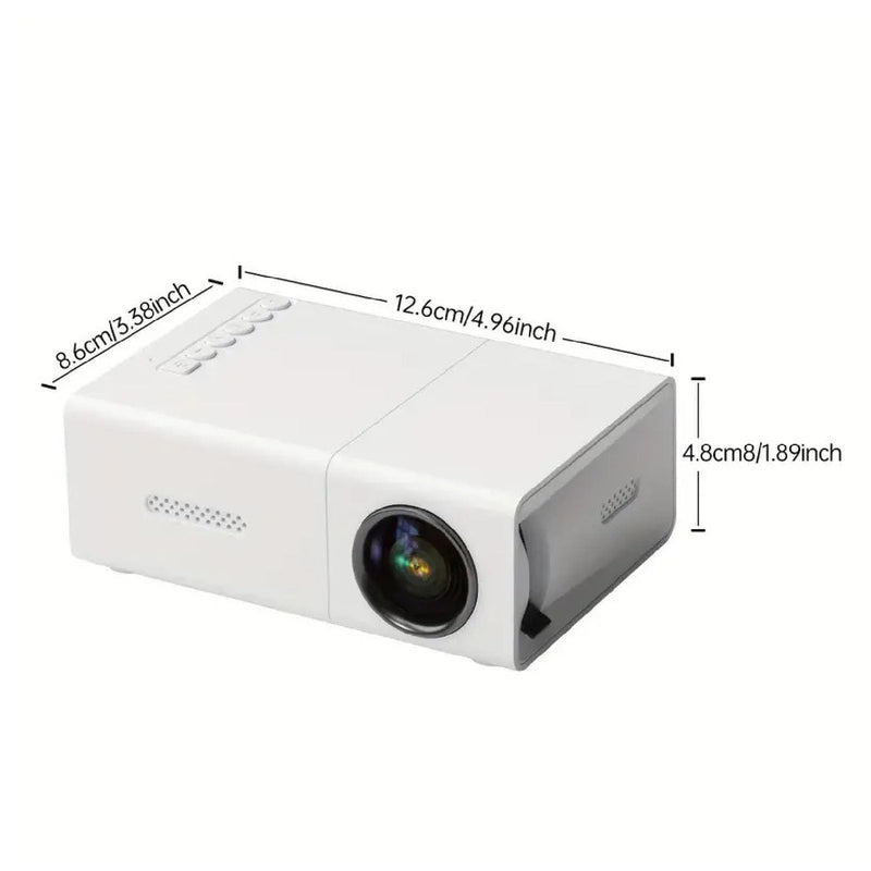Mini Projector, 1920 x 1080 Resolution, Supports 24 to 60 Inch Projection Size, Portable Projector with Remote Control for Home Outdoor Theater Movie