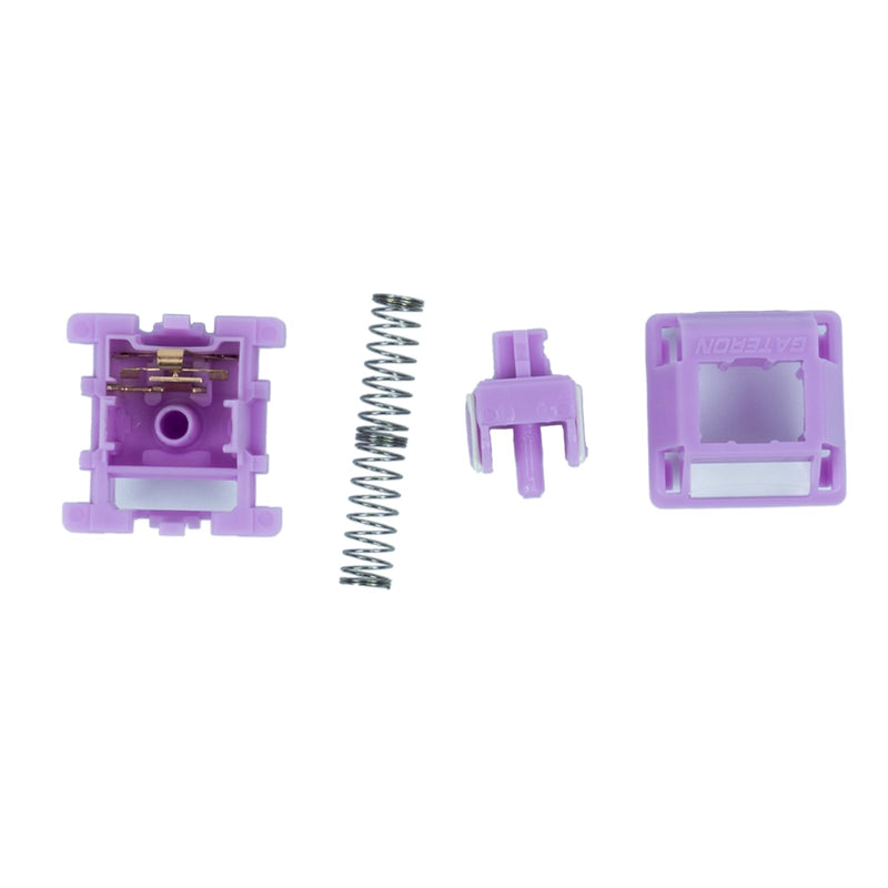 GATERON Smoothie Series Keyboard Switches, Linear Tactile Silent RGB LED 5 Pin Factory Pre-lubed Full POM Key Switches for MX Mechanical Keyboard (Grape Smoothie, 110) Grape Smoothie
